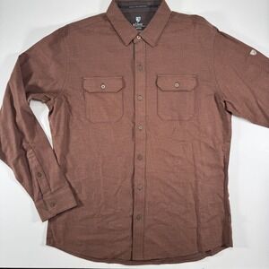 KUHL Dillingr Flannel 7186 Mens Large‎ Red Chest Pockets Durable Soft Never Worn